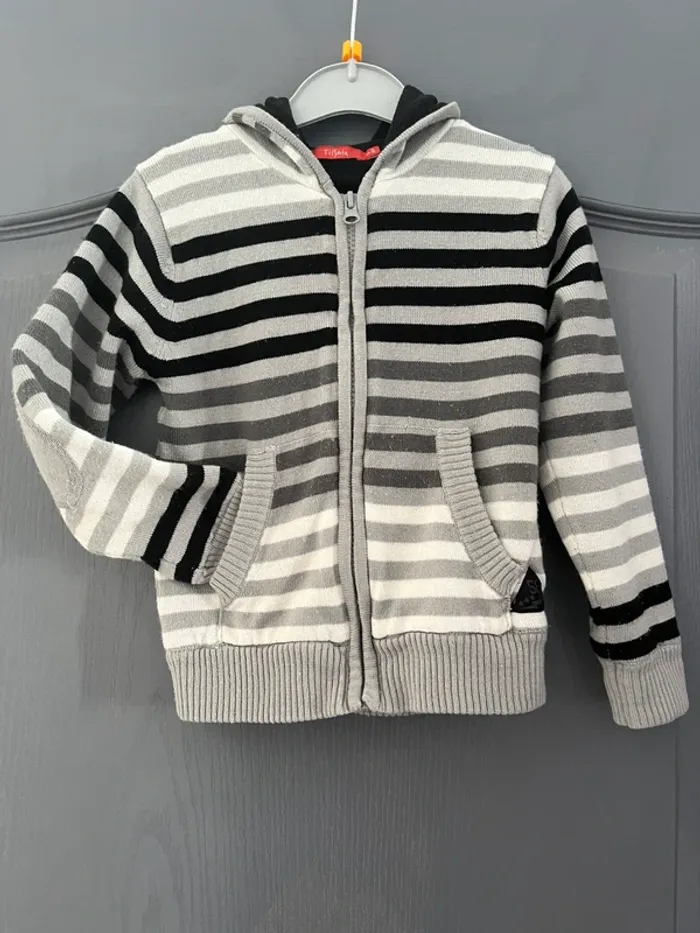 Gilet zippé à capuche enfant – Tissaia