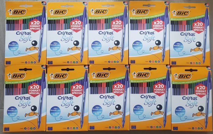 Stylo Bic Crystal Soft ×200.