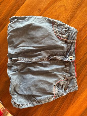 Jupe en jeans doublure tissu sergent major fille 10 ans