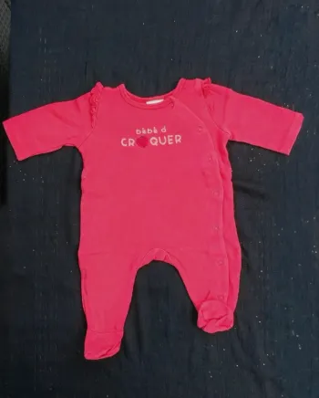 Pyjama rose Bébé à croquer Tape à l’œil 3 mois Fille