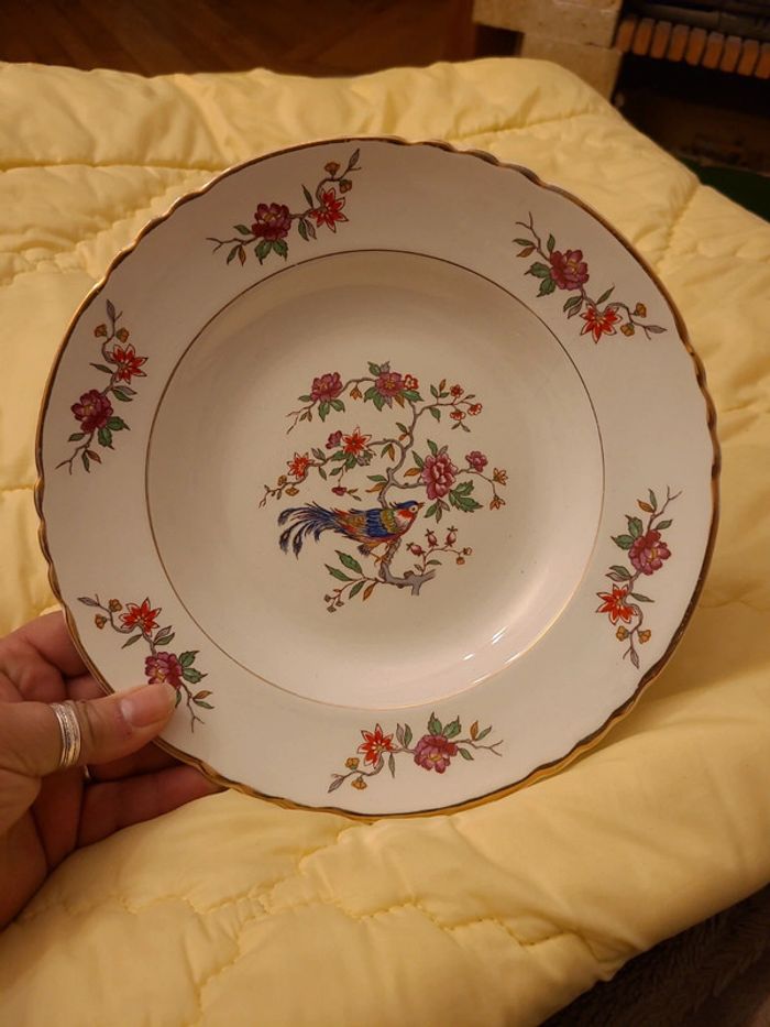 assiette creuse décor oiseau - photo numéro 6