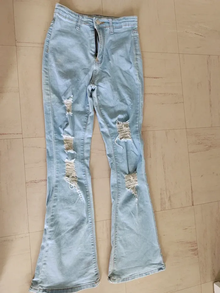 Jeans pattes éléphant