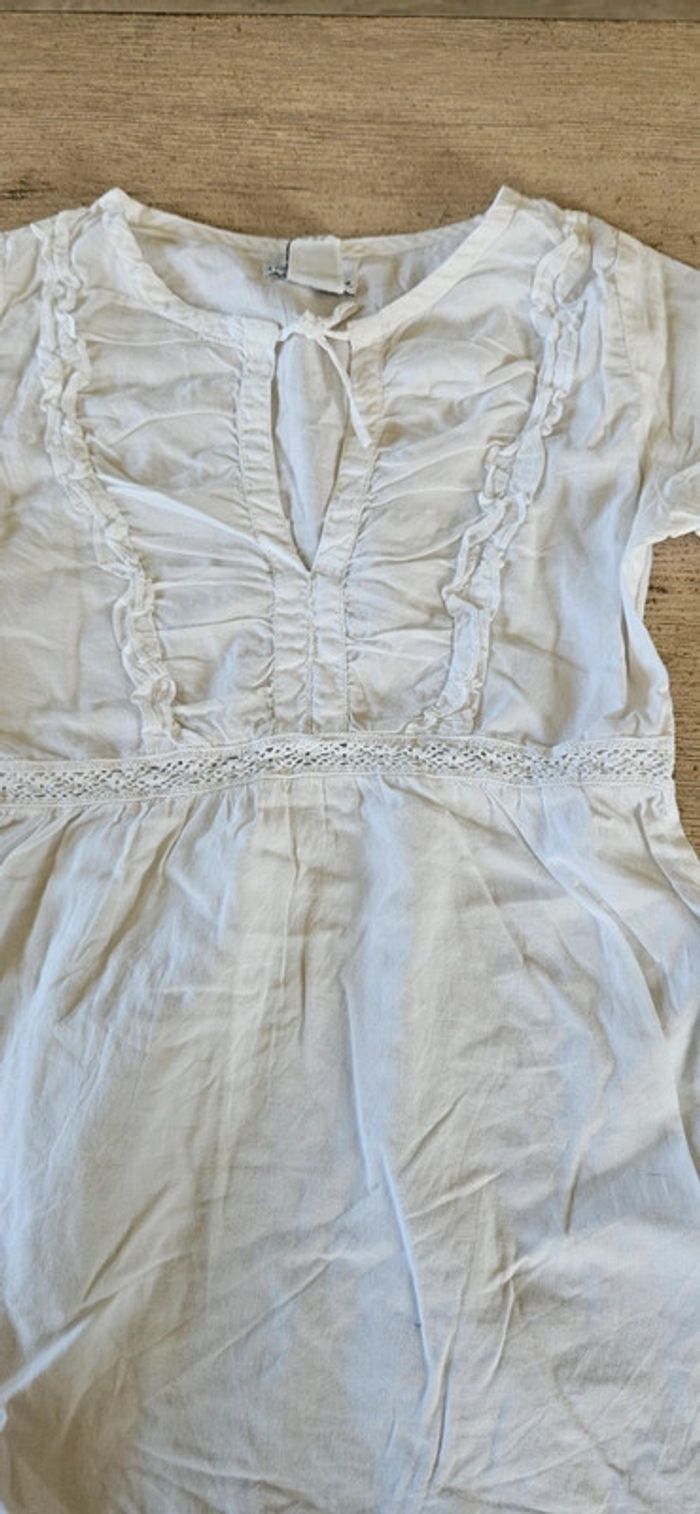 Blouse blanche à manches longues, classique, A l heure anglaise, 8 ans - photo numéro 4