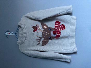 Pull chenille tout doux C&A renne à sequins - 6 ans (116/122)