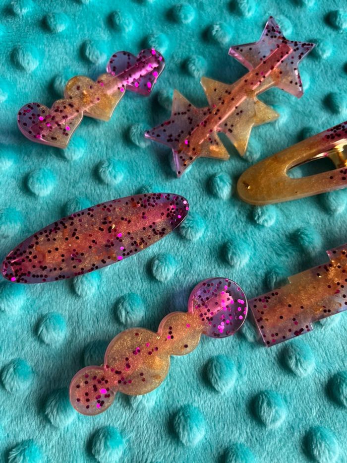 Barrette en résine epoxy neuve - photo numéro 6