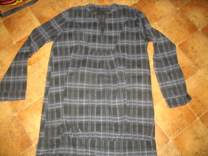 BLOUSE ML NOIRE RAYÉ GRIS - TAILLE S - n°01