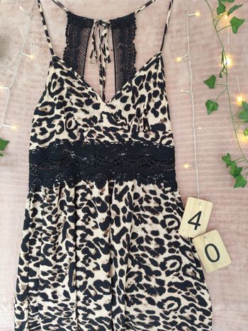 Robe longue T40 léopard 