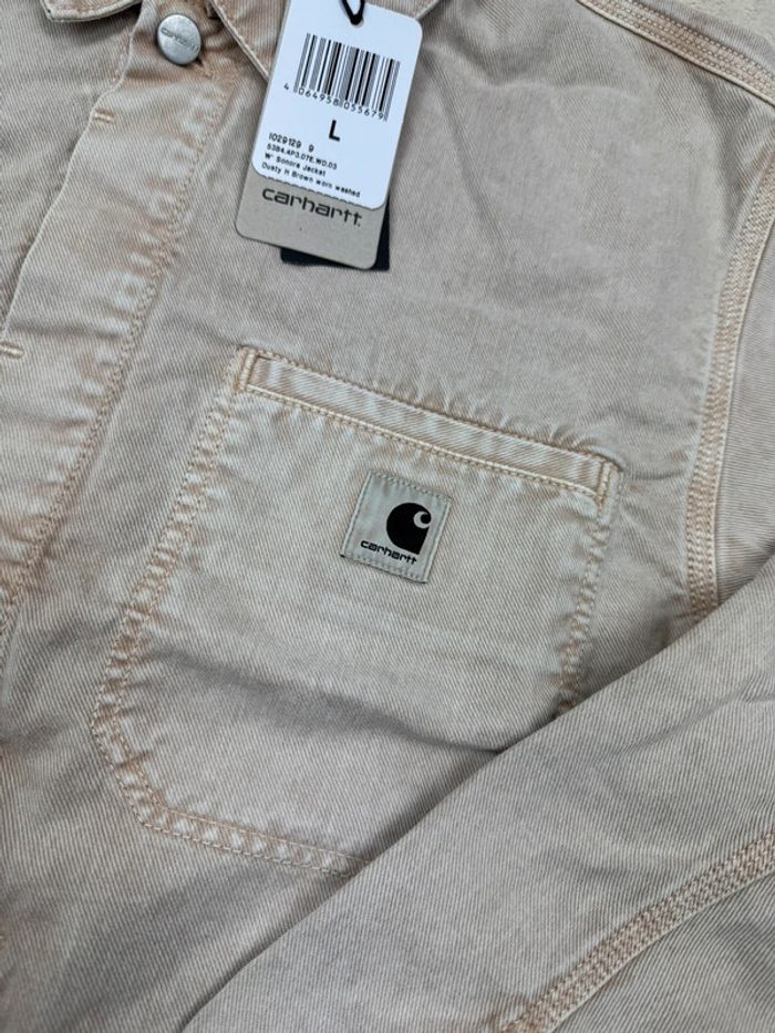 Veste Carhartt Sonora Jacket en Jean beige Neuf Taille L - photo numéro 3