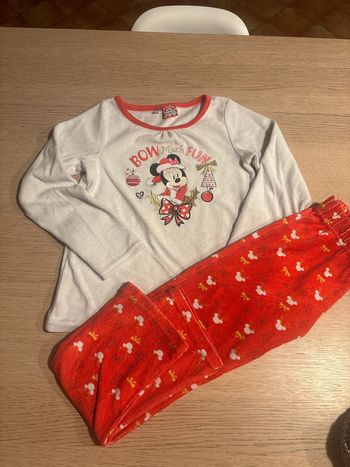 Pyjama velours Minnie Mouse Disney Noël