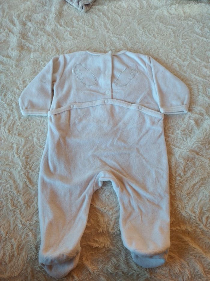 Pyjama grenouillère velours Mixte 1 mois Route des jolis rêves Ours Ourson lapin - photo numéro 10