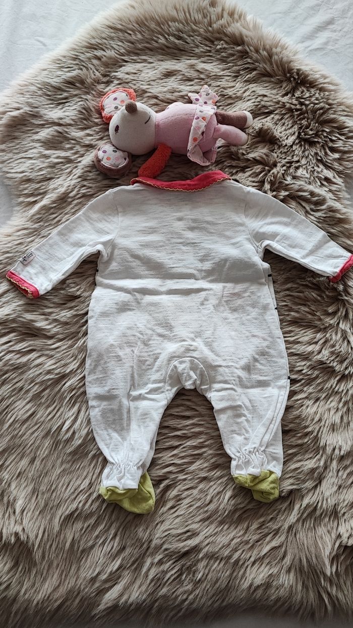 Pyjama blanc flamant orchestra 1 mois - photo numéro 2