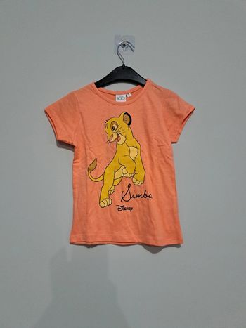 T-shirt corail Simba Disney 100 ans