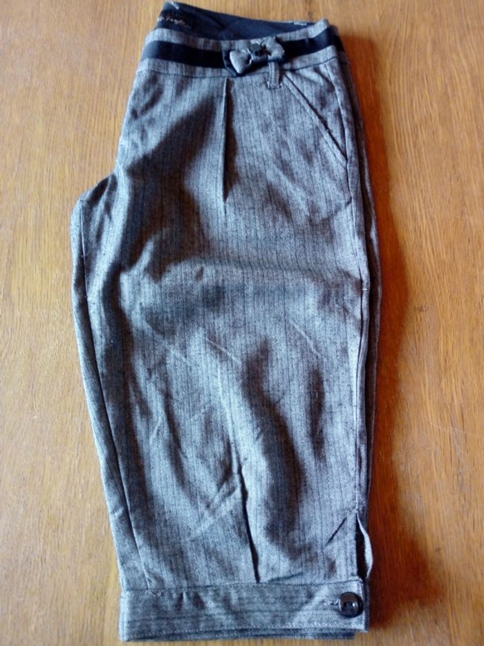 💝 -50% Bermuda pantacourt gris/argent - photo numéro 3
