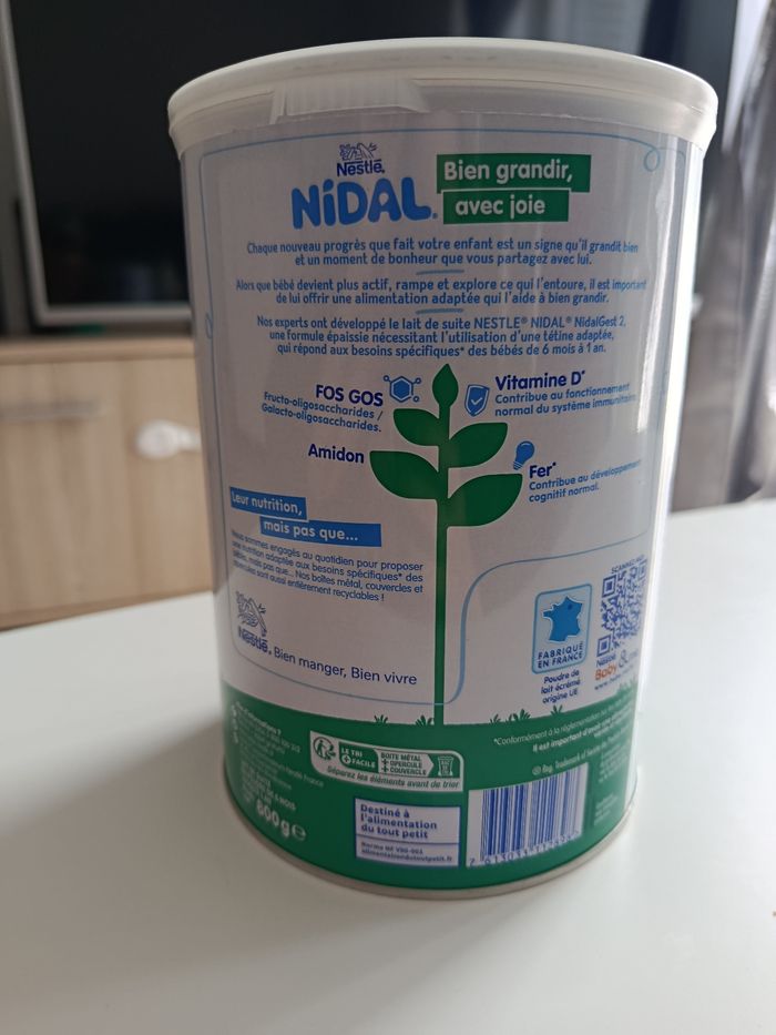 Lait infantile Nidal 2ème age "Nestlé" - photo numéro 2