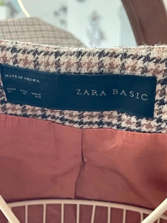 🍍 Manteau à motif pied de poule marron M - photo numéro 6