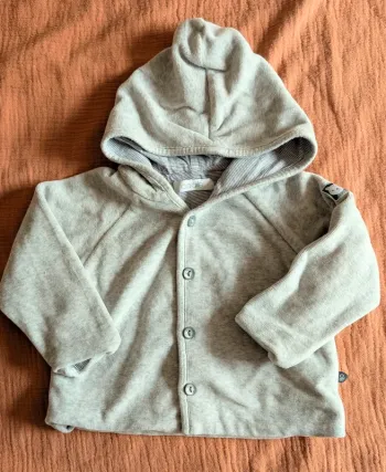 Gilet velour gris