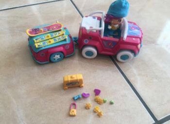Snow car avec remorque, Figurines Pinypon