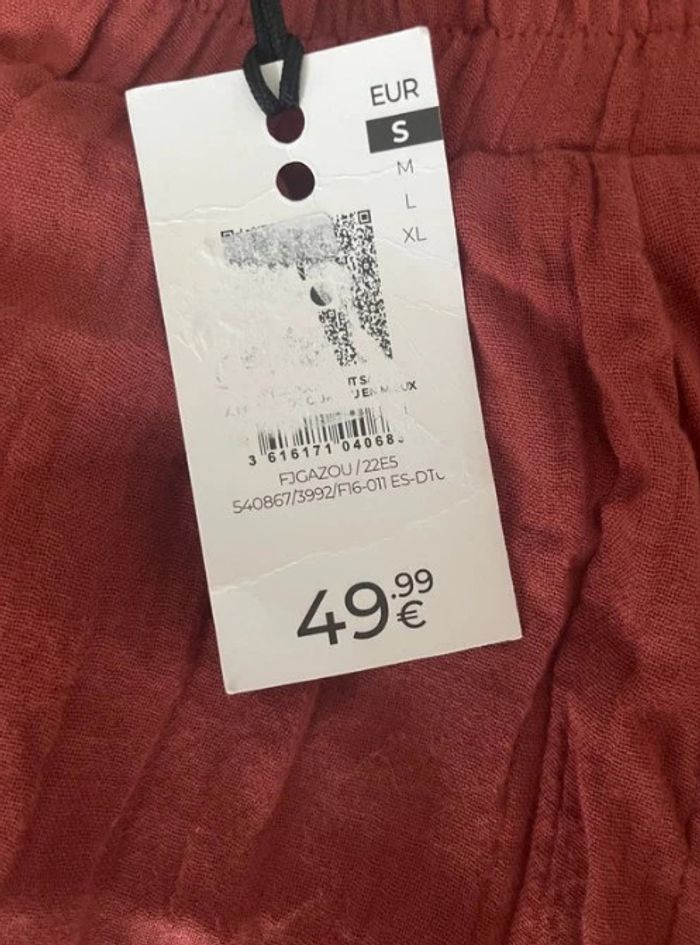 Jupe longue couleur terracotta taille S, 100% coton - photo numéro 2