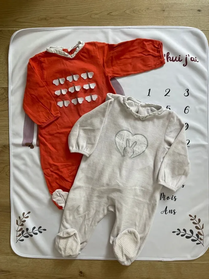 Lot de 2 pyjamas bébé fille – Obaïbi – Taille 18 mois