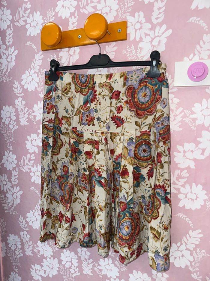 Jupe vintage à fleurs - photo numéro 2