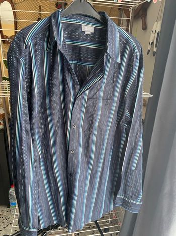 Chemise rayée bleu bonheur 43/44
