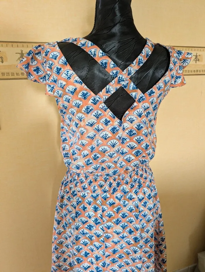 Robe été coquillage beau dos chic très bon état cache cache S 36 - photo numéro 2