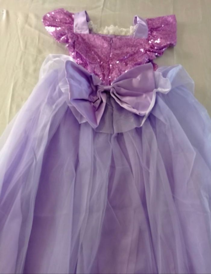 Déguisement robe princesse violette et ces accessoires 7ans - photo numéro 3