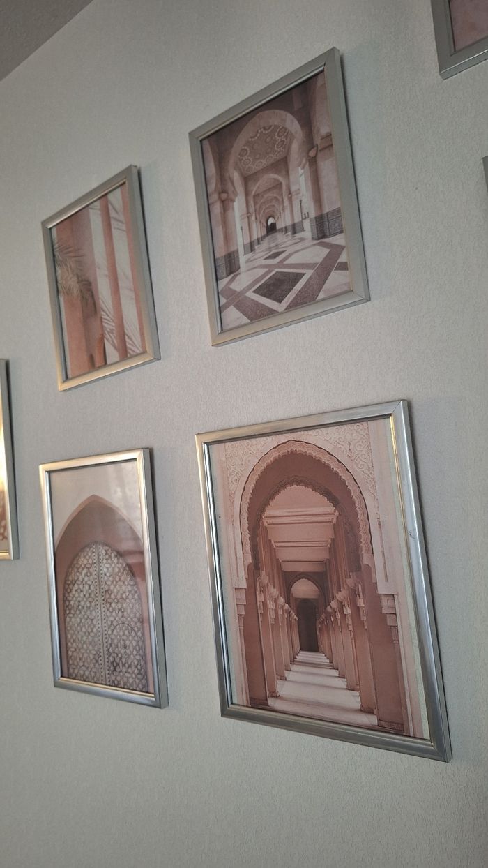 Pêle-mêle 10 cadres style oriental rose et argenté - photo numéro 4