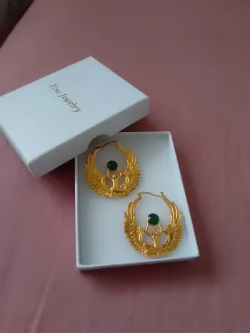 Boucles d'oreilles bohèmes déesses égyptiennes