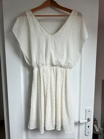 Robe Vintage love crème et or