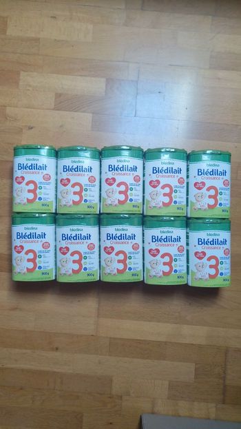 10 boîtes de lait Bledilait croissance 3
