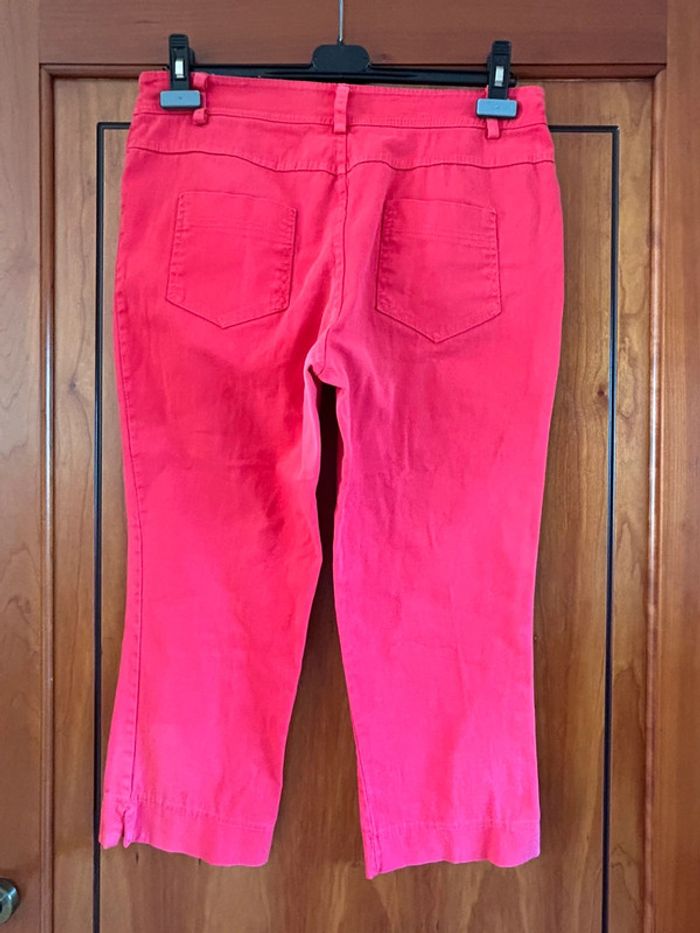 Pantalon 7/8 rouge/rose  Rhétorique 40 - photo numéro 3