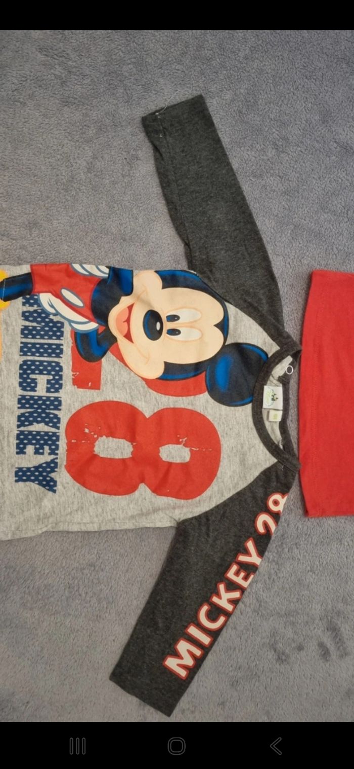 Lot 2 manche longue mickey disney - photo numéro 3