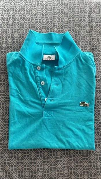 Polo Lacoste bleu en taille S