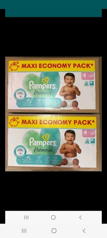 156 couches pampers Harmonie taille 4