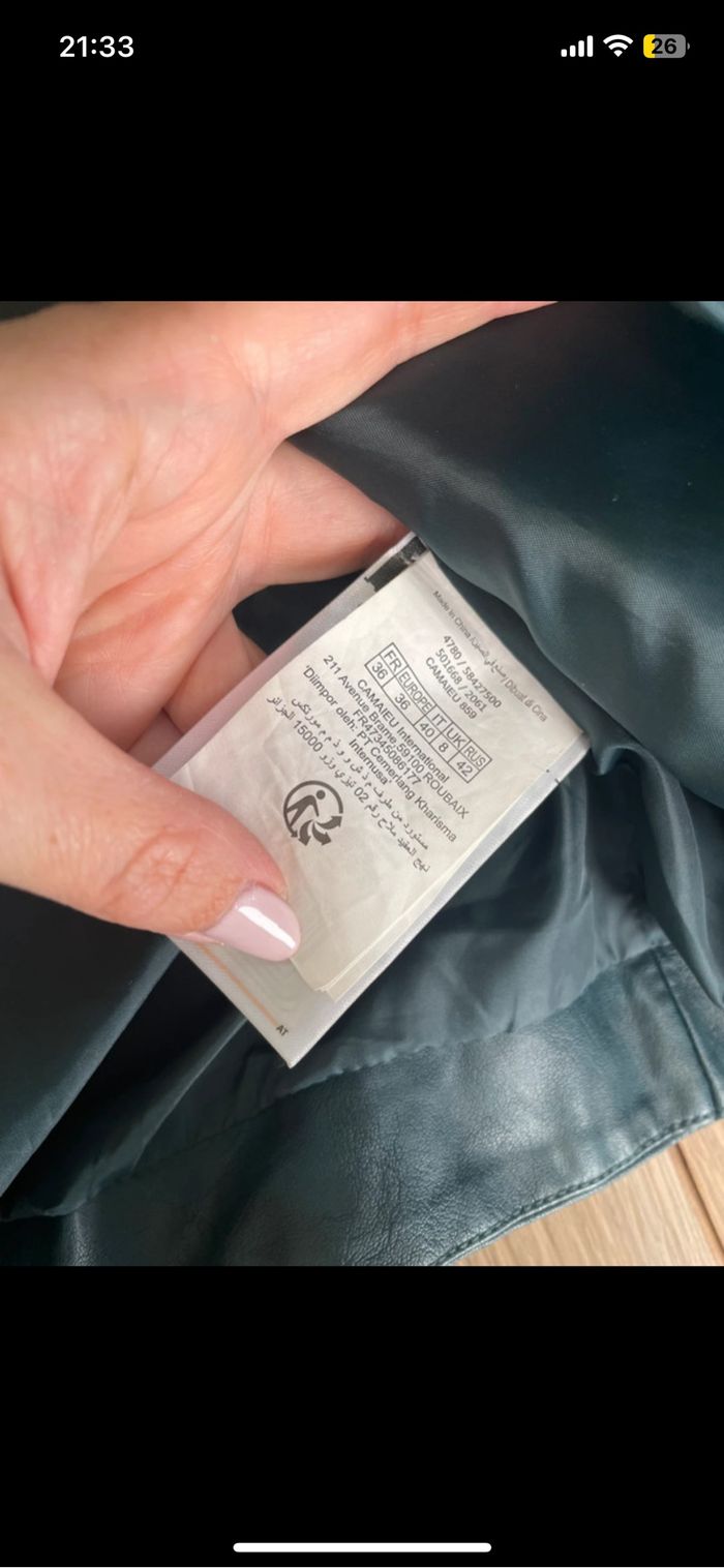 Veste simili bleu taille 36 - photo numéro 3