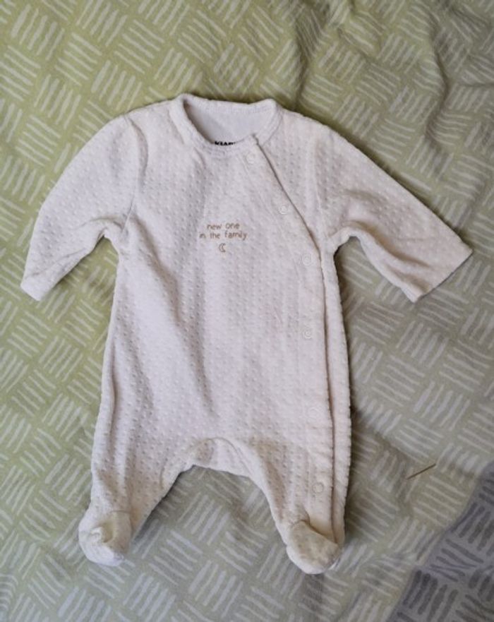 Pyjama Kiabi 0 mois, unisexe, beige, TBE - photo numéro 2