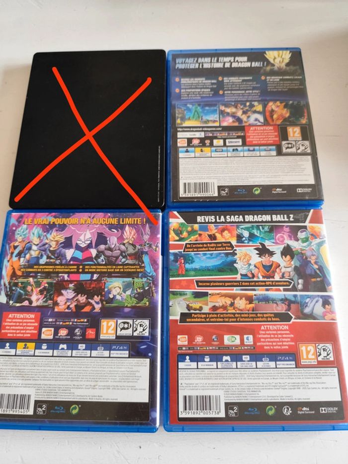 Lot 3 jeux Dragon Ball z PS4 Kakarot, xenoverse 2 et Fighterz - photo numéro 2
