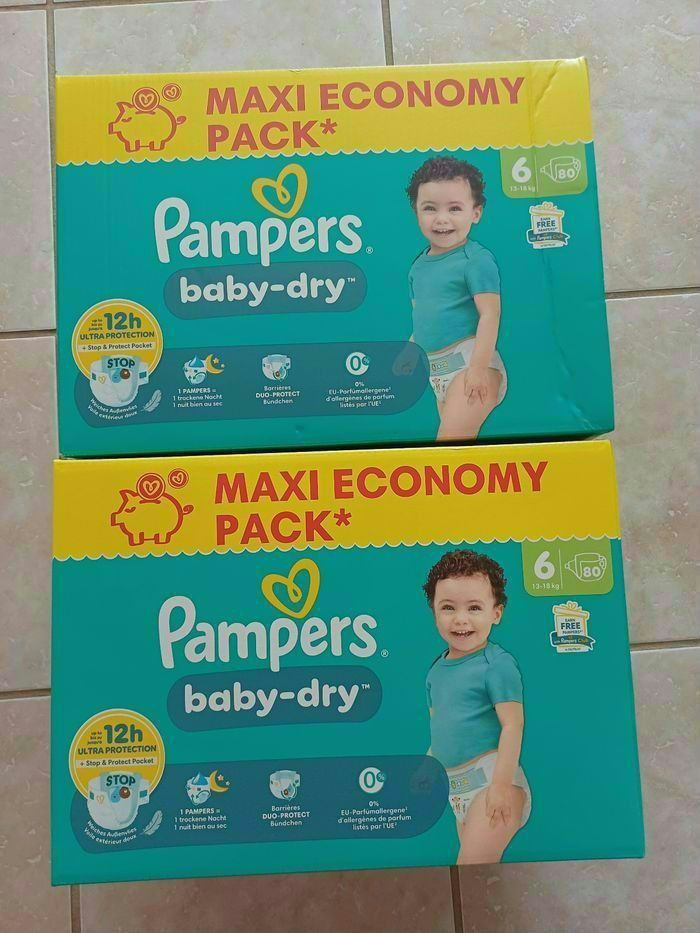 160 couches pampers taille 6