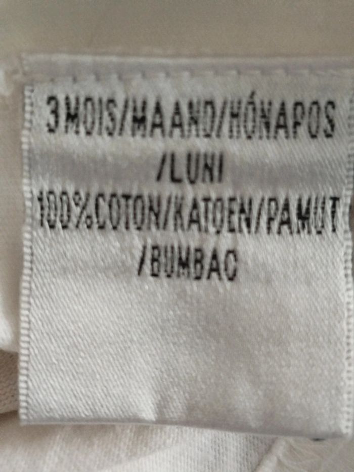 Tee-shirt manches longues blanc imprimé Influx taille 3 mois - photo numéro 4