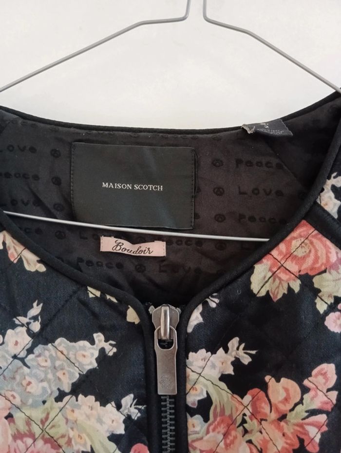 Veste matelassée à fleurs maison scotch taille 2 - photo numéro 3