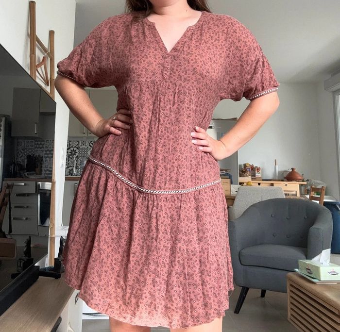 Robe bohème terra cota bonobo taille L - photo numéro 2