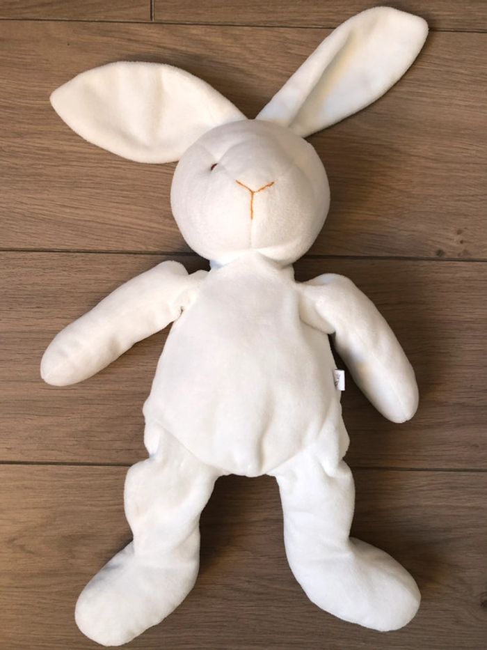 Doudou Lapin blanc 50 cm avec bloomer en Liberty Betsy Pomme Jacadi TU - photo numéro 3