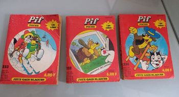 Lot de 3 livres vintage Pif n°230,232 et 233