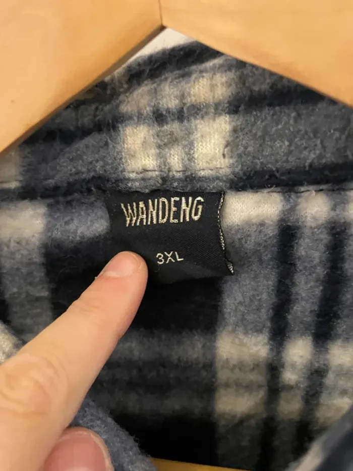 Lumberjack Flannel Plaid Polaire shirt chemise blue white Mens XXL - photo numéro 5