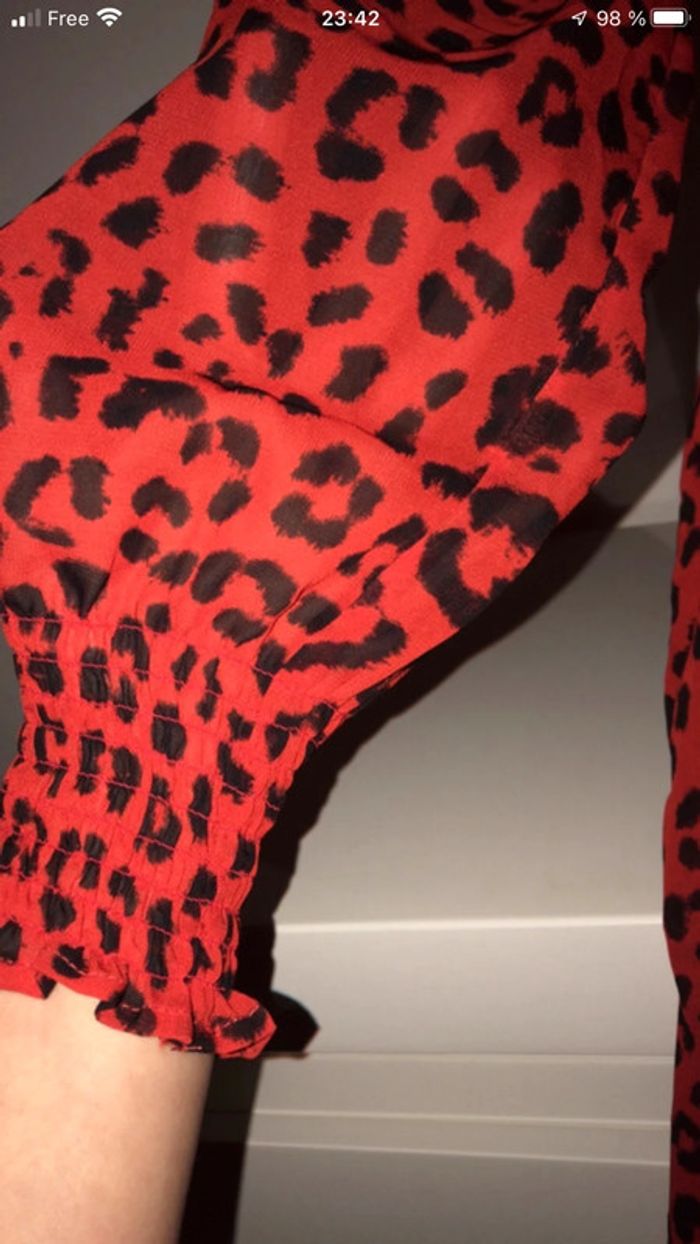 Robe rouge imprimé - photo numéro 5