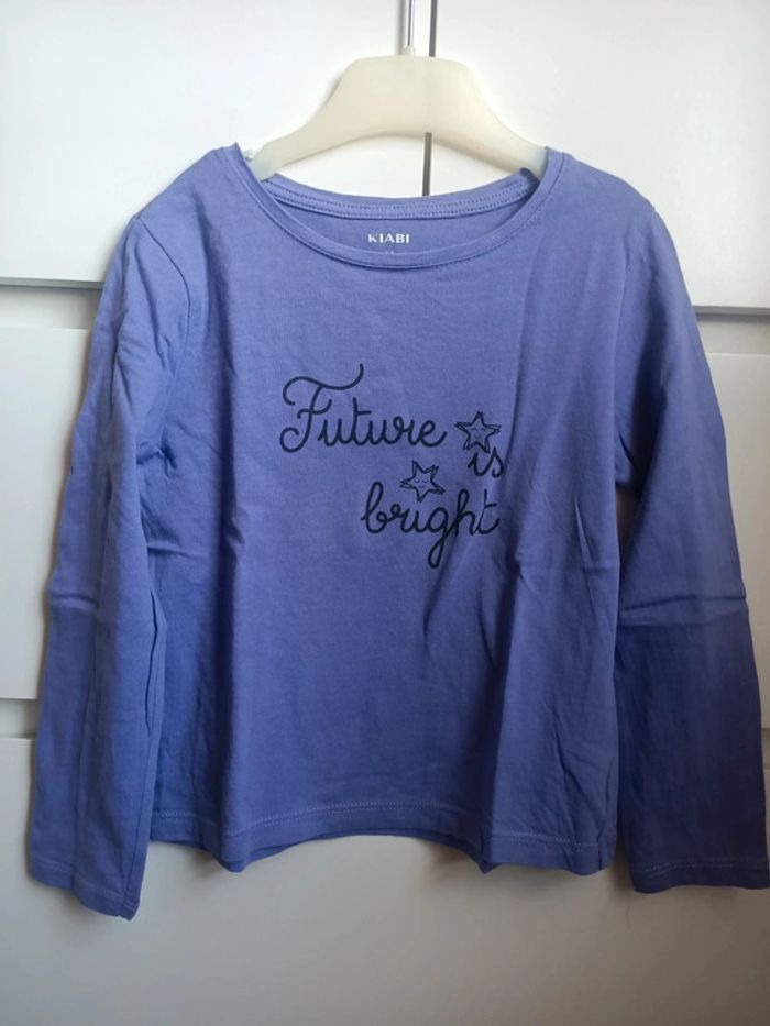 Polo manches longues violet Kiabi taille 4ans