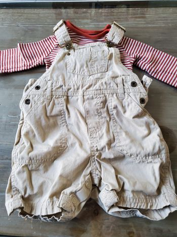 Ensemble salopette courte 6 mois