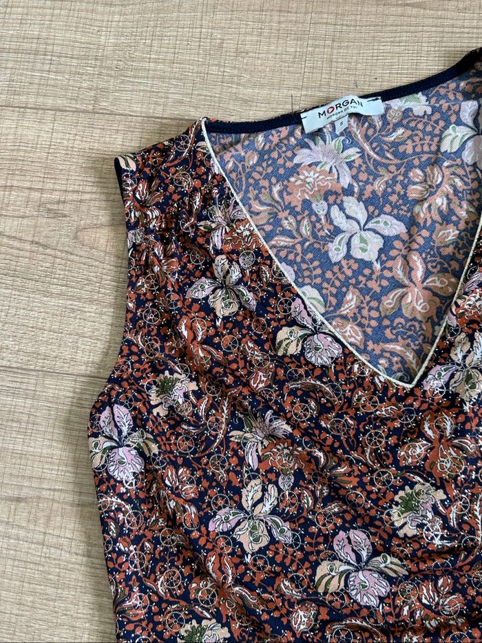 Blouse imprimée sans manches Morgan taille S comme neuve - photo numéro 9