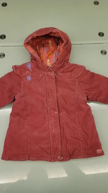 Blouson mi-saison à capuche col amovible